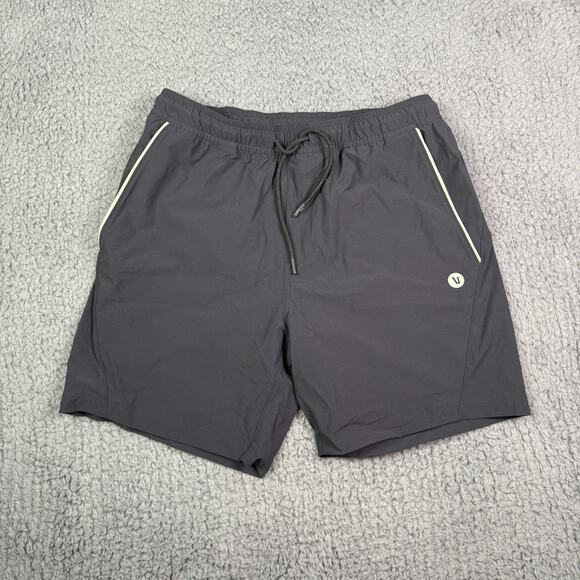 Vuori Shorts Mens Small Black 7" Crosscourt Tennis Pickleball Drawstring V3008 - Picture 1 of 7